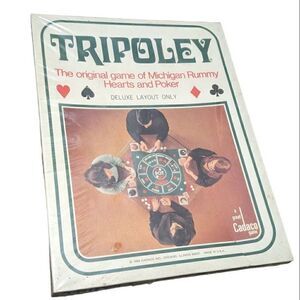 Tripoley Cadco Original Michigan Rummy Deluxe‎ Layout 1969 Vintage Made In USA
